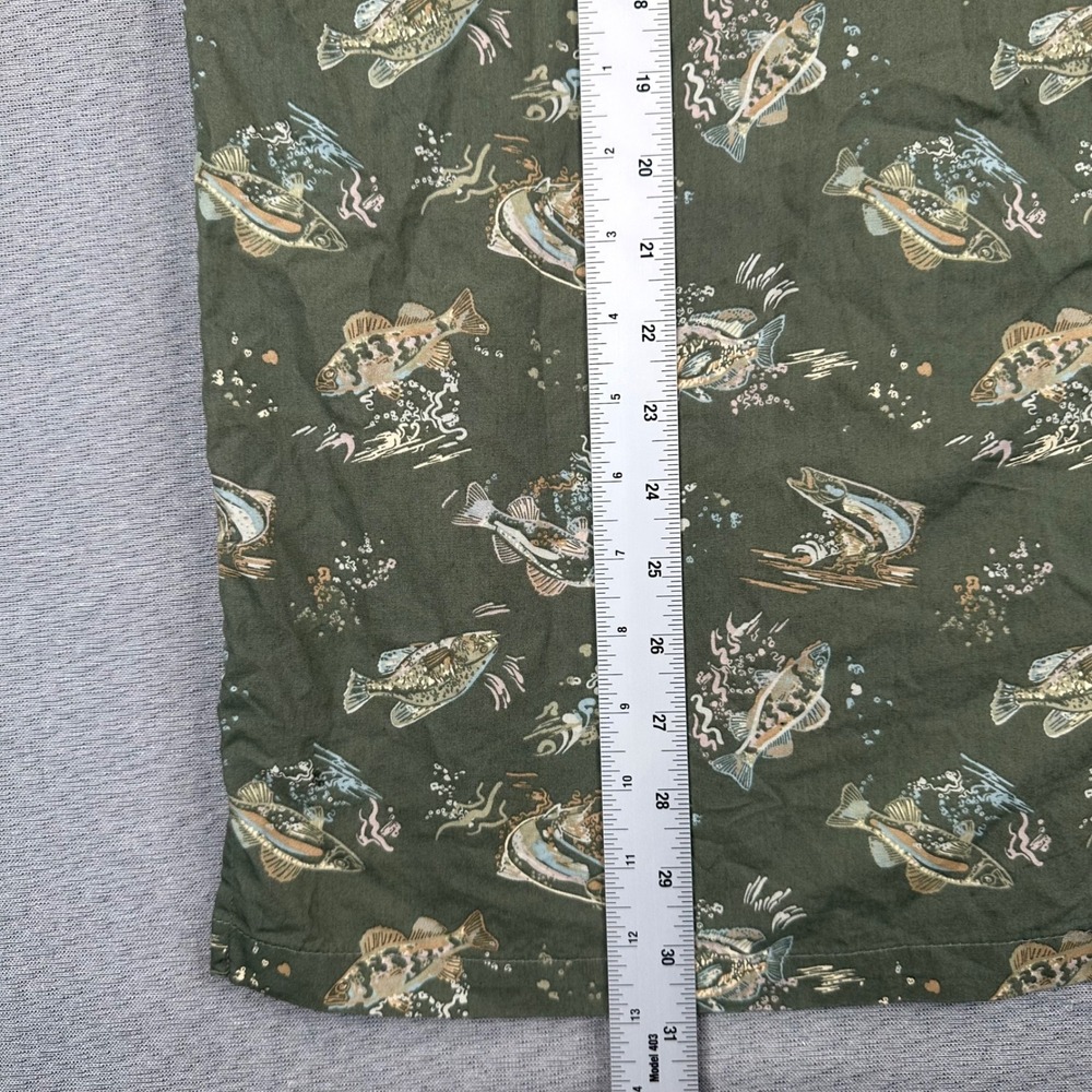 Columbia PFG Shirt Mens Large Olive Green Trollers Best Fish AOP Print NWT - Picture 6 of 11